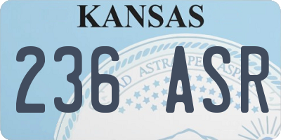 KS license plate 236ASR
