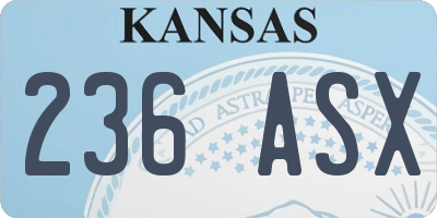 KS license plate 236ASX