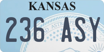 KS license plate 236ASY
