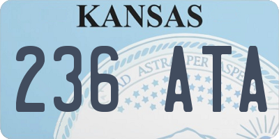 KS license plate 236ATA