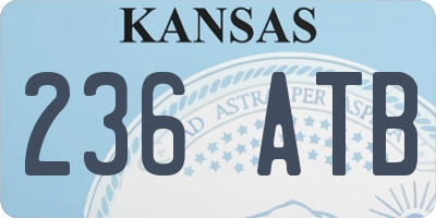 KS license plate 236ATB