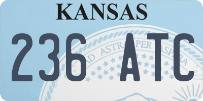 KS license plate 236ATC