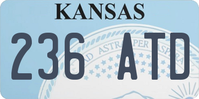 KS license plate 236ATD