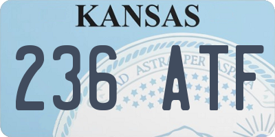 KS license plate 236ATF