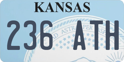 KS license plate 236ATH