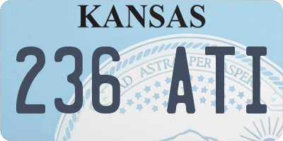 KS license plate 236ATI