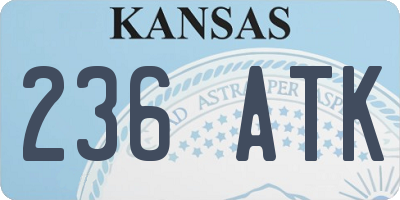 KS license plate 236ATK