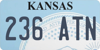 KS license plate 236ATN