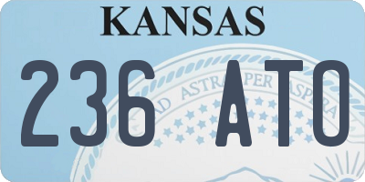 KS license plate 236ATO