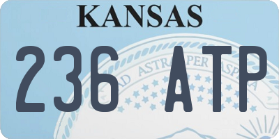 KS license plate 236ATP