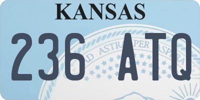 KS license plate 236ATQ