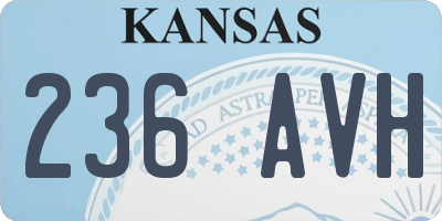KS license plate 236AVH