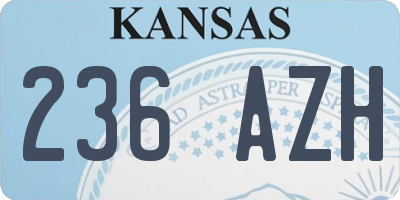 KS license plate 236AZH