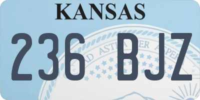 KS license plate 236BJZ