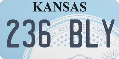 KS license plate 236BLY