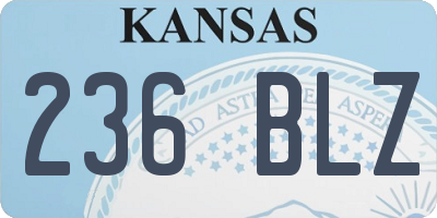 KS license plate 236BLZ