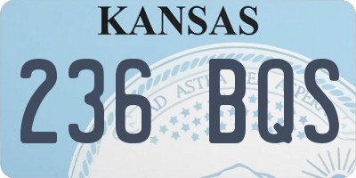KS license plate 236BQS