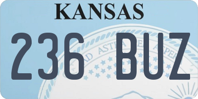 KS license plate 236BUZ