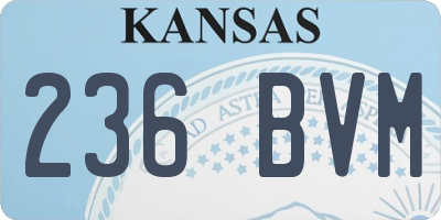 KS license plate 236BVM