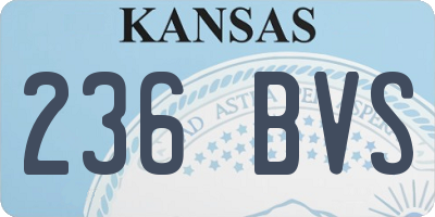 KS license plate 236BVS