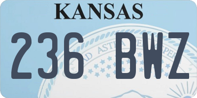 KS license plate 236BWZ