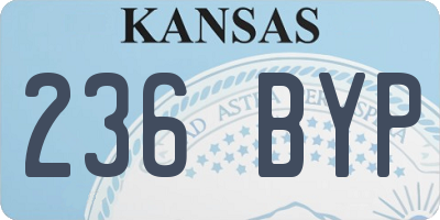 KS license plate 236BYP