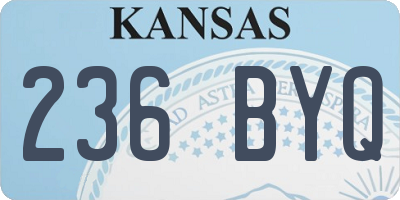 KS license plate 236BYQ