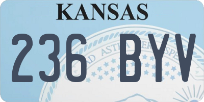 KS license plate 236BYV