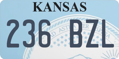 KS license plate 236BZL