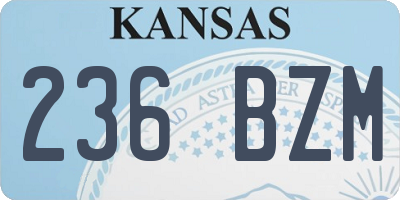 KS license plate 236BZM