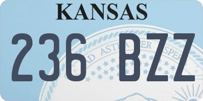 KS license plate 236BZZ