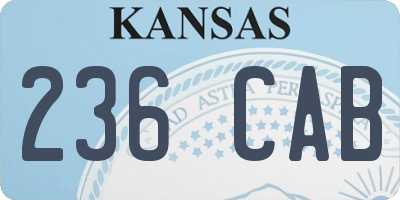 KS license plate 236CAB
