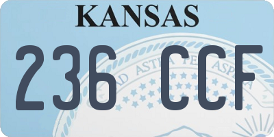KS license plate 236CCF