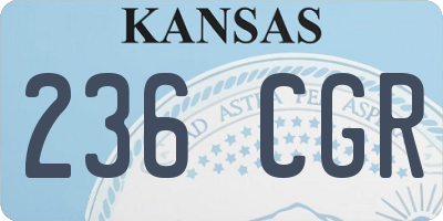 KS license plate 236CGR