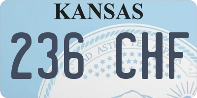 KS license plate 236CHF