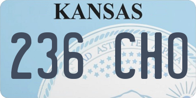 KS license plate 236CHO