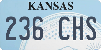 KS license plate 236CHS