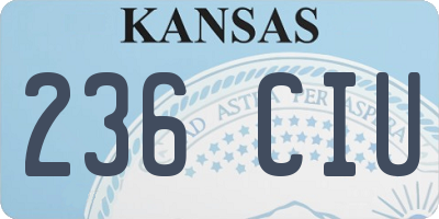 KS license plate 236CIU