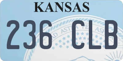 KS license plate 236CLB