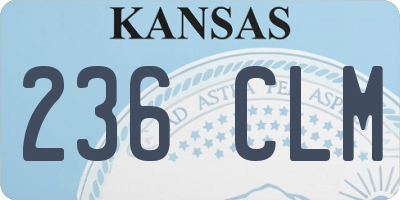 KS license plate 236CLM