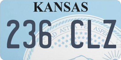 KS license plate 236CLZ