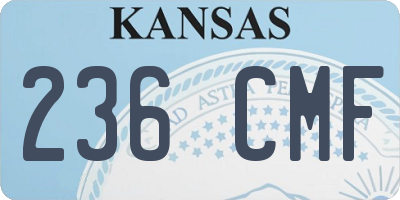 KS license plate 236CMF