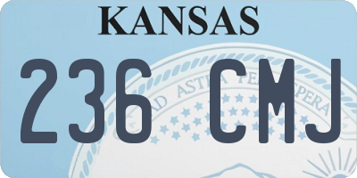 KS license plate 236CMJ