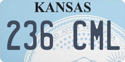 KS license plate 236CML