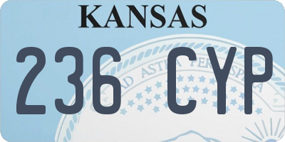 KS license plate 236CYP