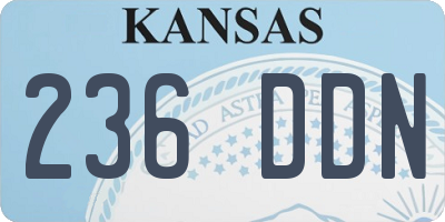 KS license plate 236DDN