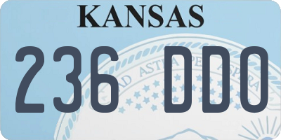 KS license plate 236DDO