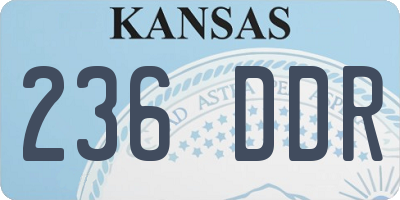 KS license plate 236DDR
