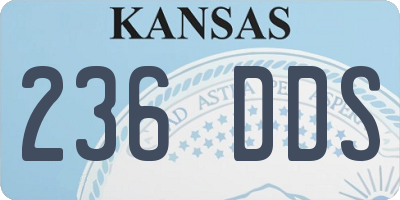 KS license plate 236DDS