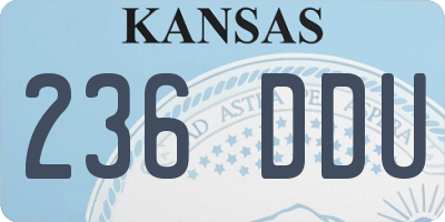KS license plate 236DDU